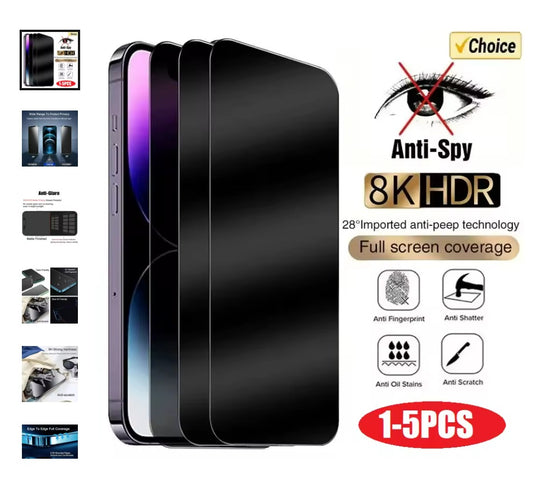 Full Cover Anti-Spy Screen Protector for Iphone 11 12 13 PRO MAX Privacy Glass for Iphone 14 Pro 8 plus XS Max XR Tempered Glass
