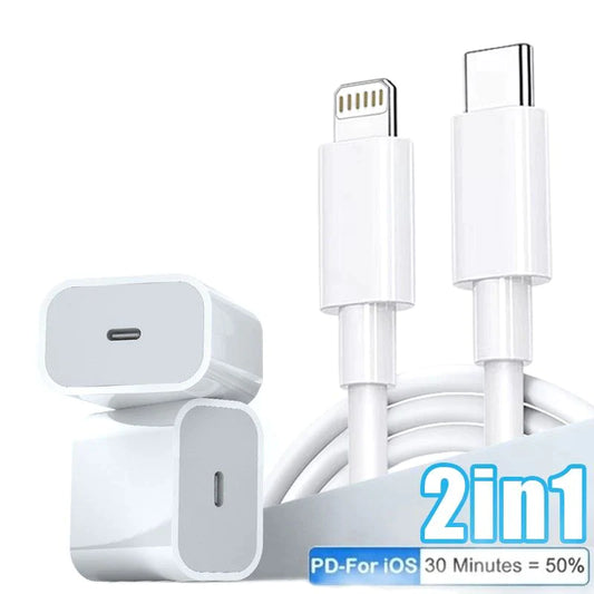 For Apple Iphone 13 20W Fast Charger for Iphone 13 12 11 Pro Max Mini SE3 X XS Quick Charger USB C to Type C Fast Charge Cable